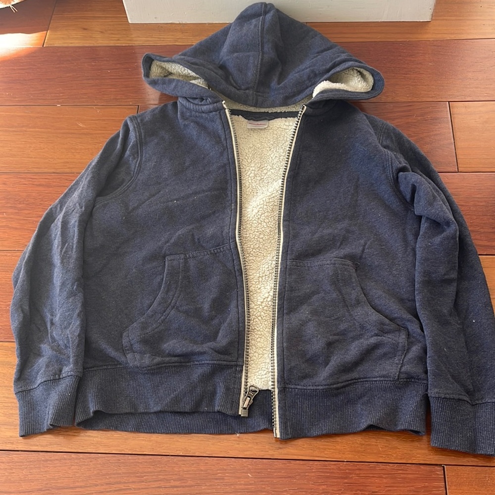 Hanna Andersson Sherpa lined hoodie size 120